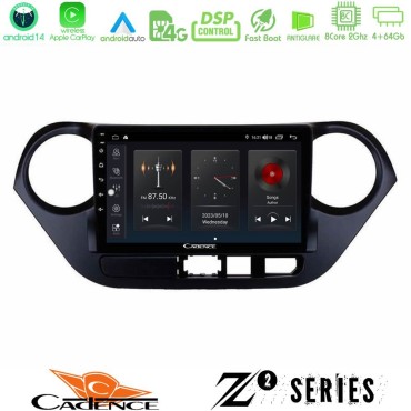 Cadence Z2 Series 8Core Android14 4+64GB  Hyundai i10 2014-2020 Navigation Multimedia Tablet 9" Με Carplay &amp; Android Auto