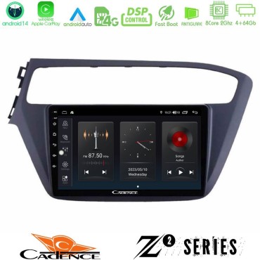 Cadence Z2 Series 8Core Android14 4+64GB  Hyundai i20 2018-2020 Navigation Multimedia Tablet 9" Με Carplay &amp; Android Auto