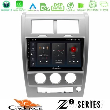 Cadence Z2 Series 8Core Android14 4+64GB  Jeep Cherokee (KK) 2008-2012 Navigation Multimedia Tablet 10" Με Carplay & Android Auto