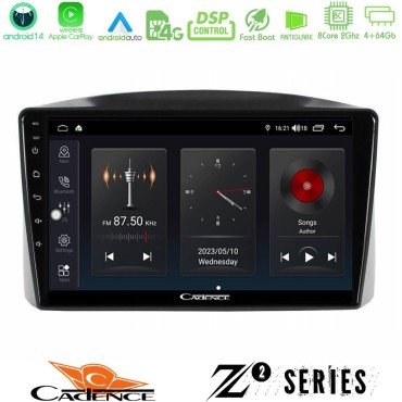 Cadence Z2 Series 8Core Android14 4+64GB  Jeep Grand Cherokee 2005-2007 Navigation Multimedia Tablet 10" Με Carplay & Android Auto Με Carplay & Android Auto
