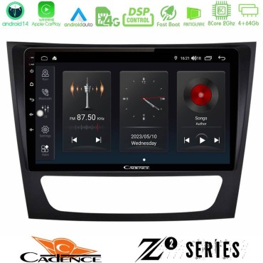 Cadence Z2 Series 8Core Android14 4+64GB  Mercedes E Class / CLS Class Navigation Multimedia Tablet 9" Με Carplay & Android Auto