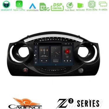 Cadence Z2 Series 8Core Android14 4+64GB  Mini Cooper R50 Navigation Multimedia Tablet 9" Με Carplay & Android Auto Cadence Z2 Series 8Core Android14 4+64GB  Mini Cooper R50 Navigation Multimedia Tablet 9" Με Carplay & Android Auto