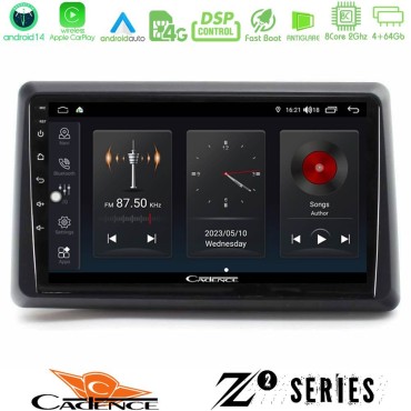 Cadence Z2 Series 8Core Android14 4+64GB Renault Express 2020-2025 Navigation Multimedia Tablet 9" Με Carplay &amp; Android Auto