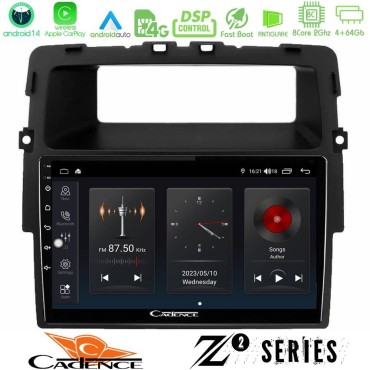 Cadence Z2 Series 8Core Android14 4+64GB  Renault/Nissan/Opel Navigation Multimedia Tablet 10" Με Carplay & Android Auto