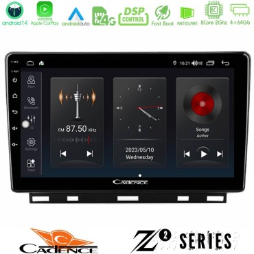 Cadence Z2 Series 8Core Android14 4+64GB  Renault Clio 5 2020-2024 Navigation Multimedia Tablet 9" Με Carplay & Android Auto