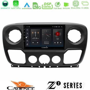 Cadence Z2 Series 8Core Android14 4+64GB Renault/Nissan/Opel Navigation Multimedia Tablet 10" Με Carplay &amp; Android Auto