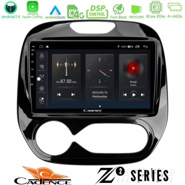 Cadence Z2 Series 8Core Android14 4+64GB     Renault Captur 2013-2019 (Facelift) Navigation Multimedia Tablet 9"  Με Carplay & Android Auto