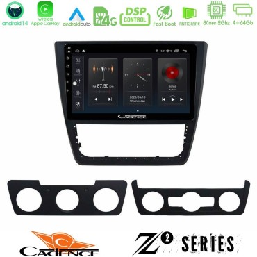 Cadence Z2 Series 8Core Android14 4+64GB  Skoda Yeti 2009-&gt; Navigation Multimedia Tablet 10" Με Carplay & Android Auto