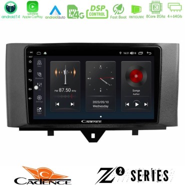 Cadence Z2 Series 8Core Android14 4+64GB  Smart 451 Facelift Navigation Multimedia Tablet 9" Με Carplay & Android Auto