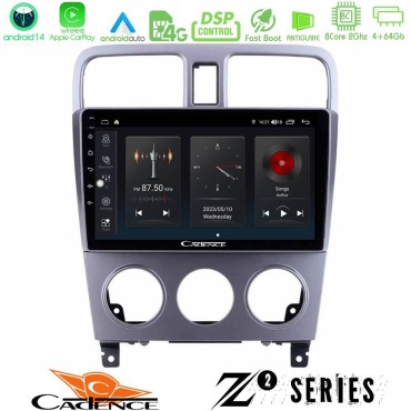 Cadence Z2 Series 8Core Android14 4+64GB  Subaru Forester 2003-2007 Navigation Multimedia Tablet 9" Με Carplay & Android Auto