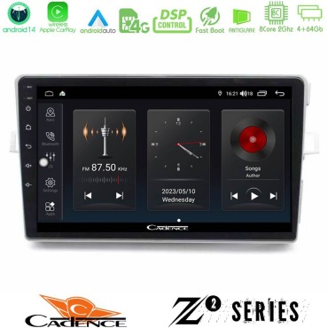 Cadence Z2 Series 8Core Android14 4+64GB Toyota Verso 2009-2018 Navigation Multimedia Tablet 9" Με Carplay &amp; Android Auto