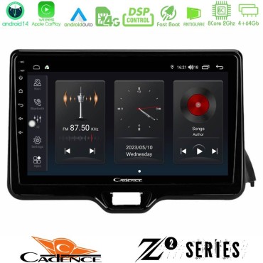 Cadence Z2 Series 8Core Android14 4+64GB  Toyota Yaris 2020-&gt; Navigation Multimedia Tablet 9" Με Carplay & Android Auto