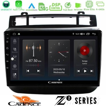 Cadence Z2 Series 8Core Android14 4+64GB VW Touareg 2011-2018 Navigation Multimedia Tablet 9" Με Carplay &amp; Android Auto