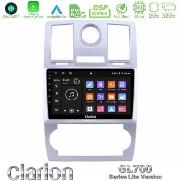 Clarion GL700 Lite Series 8Core Android11 2+32GB Chrysler 300C Navigation Multimedia Tablet 9" Με Carplay &amp; Android Auto