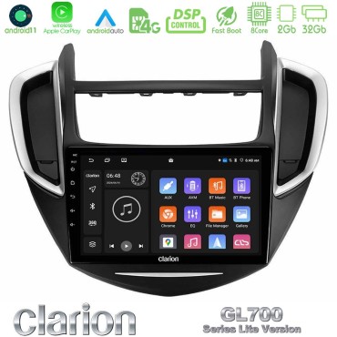 Clarion GL700 Lite Series 8Core Android11 2+32GB Chevrolet Trax 2013-2020 Navigation Multimedia Tablet 9" Με Carplay &amp; Android Auto