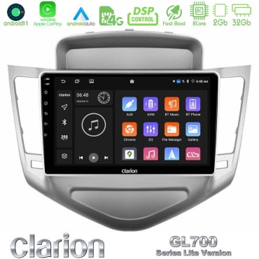 Clarion GL700 Lite Series 8Core Android11 2+32GB Chevrolet Cruze 2009-2012 Navigation Multimedia Tablet 9" Με Carplay &amp; Android Auto