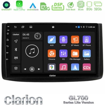 Clarion GL700 Lite Series 8Core Android11 2+32GB Chevrolet Aveo 2006-2010 Navigation Multimedia Tablet 9" Με Carplay &amp; Android Auto