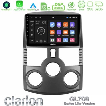 Clarion GL700 Lite Series 8Core Android11 2+32GB Daihatsu Terios Navigation Multimedia Tablet 9" Με Carplay &amp; Android Auto