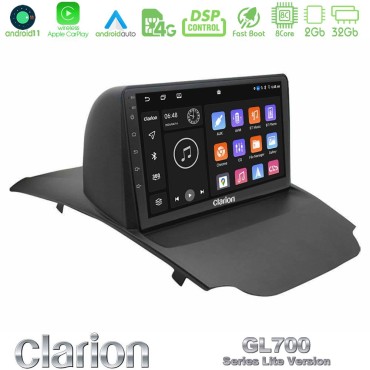 Clarion GL700 Lite Series 8Core Android11 2+32GB Ford Ecosport 2014-2017 Navigation Multimedia Tablet 10" Με Carplay &amp; Android Auto