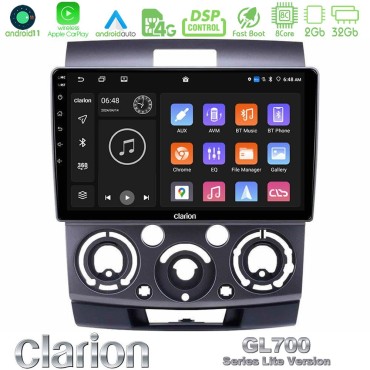 Clarion GL700 Lite Series 8Core Android11 2+32GB Ford Ranger/Mazda BT50 Navigation Multimedia Tablet 9" Με Carplay &amp; Android Auto