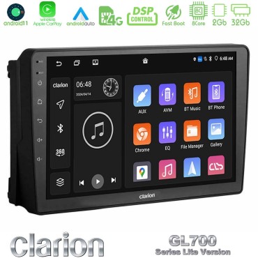 Clarion GL700 Lite Series 8Core Android11 2+32GB Ford 2007-&gt; Navigation Multimedia Tablet 9" Με Carplay &amp; Android Auto