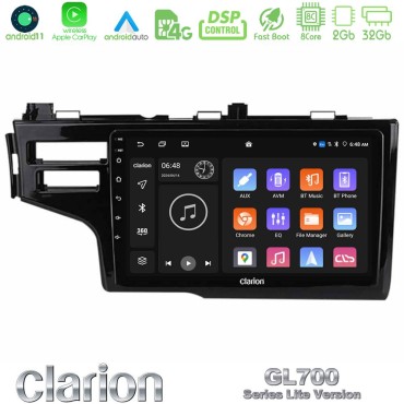 Clarion GL700 Lite Series 8Core Android11 2+32GB Honda Jazz 2013-2020 Navigation Multimedia Tablet 9" Με Carplay &amp; Android Auto