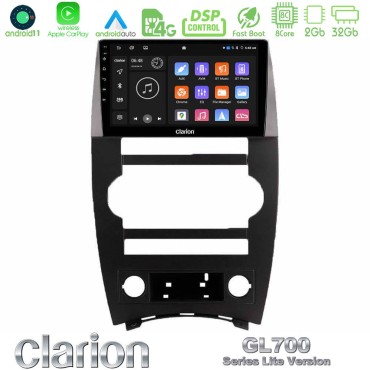 Clarion GL700 Lite Series 8Core Android11 2+32GB Jeep Commander 2007-2008 Navigation Multimedia Tablet 9" Με Carplay &amp; Android Auto