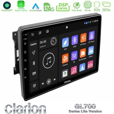 Clarion GL700 Lite Series 8Core Android11 2+32GB Chrysler / Dodge / Jeep Navigation Multimedia Tablet 10" Με Carplay &amp; Android Auto