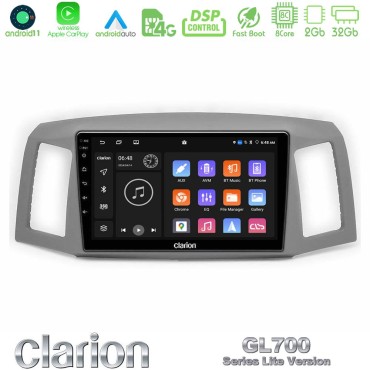 Clarion GL700 Lite Series 8Core Android11 2+32GB Jeep Grand Cherokee 2005-2007 Navigation Multimedia Tablet 10" Με Carplay &amp; Android Auto