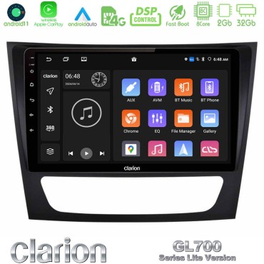 Clarion GL700 Lite Series 8Core Android11 2+32GB Mercedes E Class / CLS Class Navigation Multimedia Tablet 9" Με Carplay &amp; Android Auto