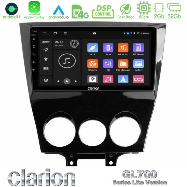 Clarion GL700 Lite Series 8Core Android11 2+32GB Mazda RX8 2008-2012 Navigation Multimedia Tablet 9" Με Carplay &amp; Android Auto