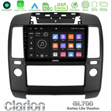 Clarion GL700 Lite Series 8Core Android11 2+32GB Nissan Navara Navigation Multimedia Tablet 9" Με Carplay &amp; Android Auto