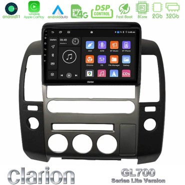 Clarion GL700 Lite Series 8Core Android11 2+32GB  Nissan Navara D40 2006-2012 (με εργ.οθόνη) Navigation Multimedia Tablet 9" Με Carplay &amp; Android Auto