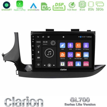 Clarion GL700 Lite Series 8Core Android11 2+32GB Opel Mokka 2016-2020 Navigation Multimedia Tablet 9" Με Carplay &amp; Android Auto