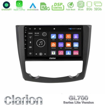 Clarion GL700 Lite Series 8Core Android11 2+32GB Renault Kadjar Navigation Multimedia Tablet 9" Με Carplay &amp; Android Auto