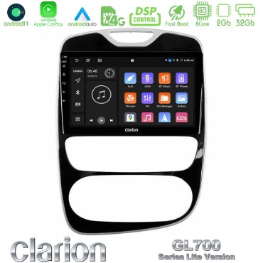 Clarion GL700 Lite Series 8Core Android11 2+32GB Renault Clio 2016-2019 Navigation Multimedia Tablet 10" Με Carplay &amp; Android Auto