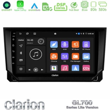 Clarion GL700 Lite Series 8Core Android11 2+32GB Seat Arona/Ibiza Navigation Multimedia Tablet 9" Με Carplay &amp; Android Auto
