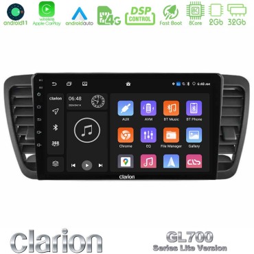 Clarion GL700 Lite Series 8Core Android11 2+32GB Subaru Legacy/Outback 2002-2008 Navigation Multimedia Tablet 9" Με Carplay &amp; Android Auto