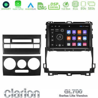Clarion GL700 Lite Series 8Core Android11 2+32GB Toyota Land Cruiser J120 2002-2009 Navigation Multimedia Tablet 9" Με Carplay &amp; Android Auto