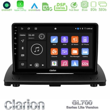 Clarion GL700 Lite Series 8Core Android11 2+32GB Volvo XC90 2006-2014 Navigation Multimedia Tablet 9" Με Carplay &amp; Android Auto