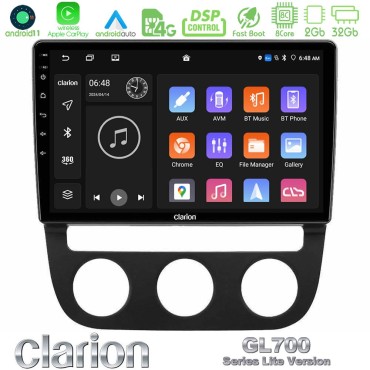 Clarion GL700 Lite Series 8Core Android11 2+32GB VW Jetta Navigation Multimedia Tablet 10" Με Carplay &amp; Android Auto