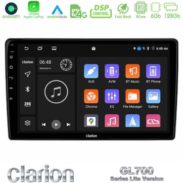 Clarion GL700 Lite Series Alfa Romeo Giulietta 2014-2021 8Core Android11 6+128GB Navigation Multimedia Tablet 10" Με Carplay &amp; Android Auto Με Carplay &amp; Android Auto