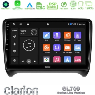 Clarion GL700 Lite Series 8Core Android11 6+128GB Audi TT B7 Navigation Multimedia Tablet 9" Με Carplay &amp; Android Auto