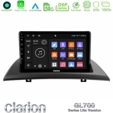 Clarion GL700 Lite Series 8Core Android11 6+128GB BMW E83 Navigation Multimedia Tablet 9" Με Carplay &amp; Android Auto