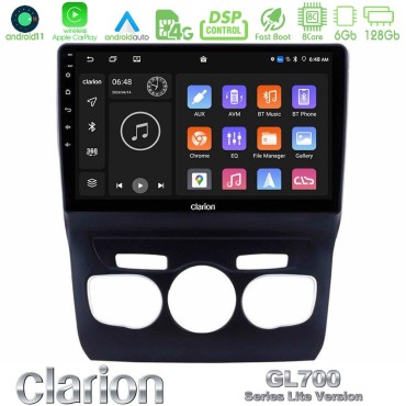 Clarion GL700 Lite Series 8Core Android11 6+128GB Citroen C4L Navigation Multimedia Tablet 10" Με Carplay &amp; Android Auto