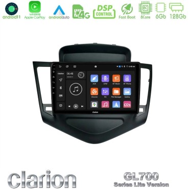 Clarion GL700 Lite Series 8Core Android11 6+128GB Chevrolet Cruze 2009-2012 Navigation Multimedia Tablet 9" Με Carplay &amp; Android Auto