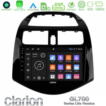 Clarion GL700 Lite Series 8Core Android11 6+128GB Chevrolet Spark 2009-2015 Navigation Multimedia Tablet 9" Με Carplay &amp; Android Auto