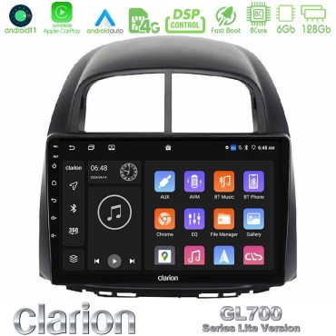 Clarion GL700 Lite Series 8Core Android11 6+128GB Daihatsu Sirion/Subaru Justy Navigation Multimedia Tablet 10" Με Carplay &amp; Android Auto