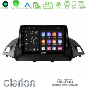 Clarion GL700 Lite Series 8Core Android11 6+128GB Ford C-Max/Kuga Navigation Multimedia Tablet 9" Με Carplay &amp; Android Auto