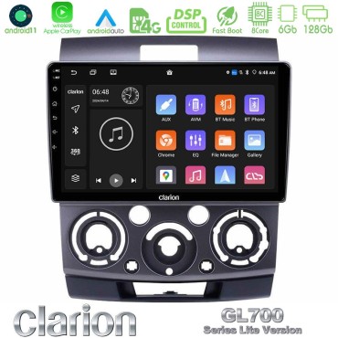 Clarion GL700 Lite Series 8Core Android11 6+128GB Ford Ranger/Mazda BT50 Navigation Multimedia Tablet 9" Με Carplay &amp; Android Auto